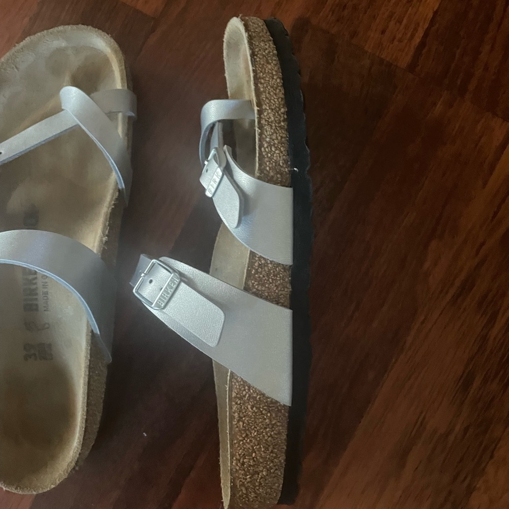 Birkenstock Women's Silver  Sandals - Picture 2 of 5